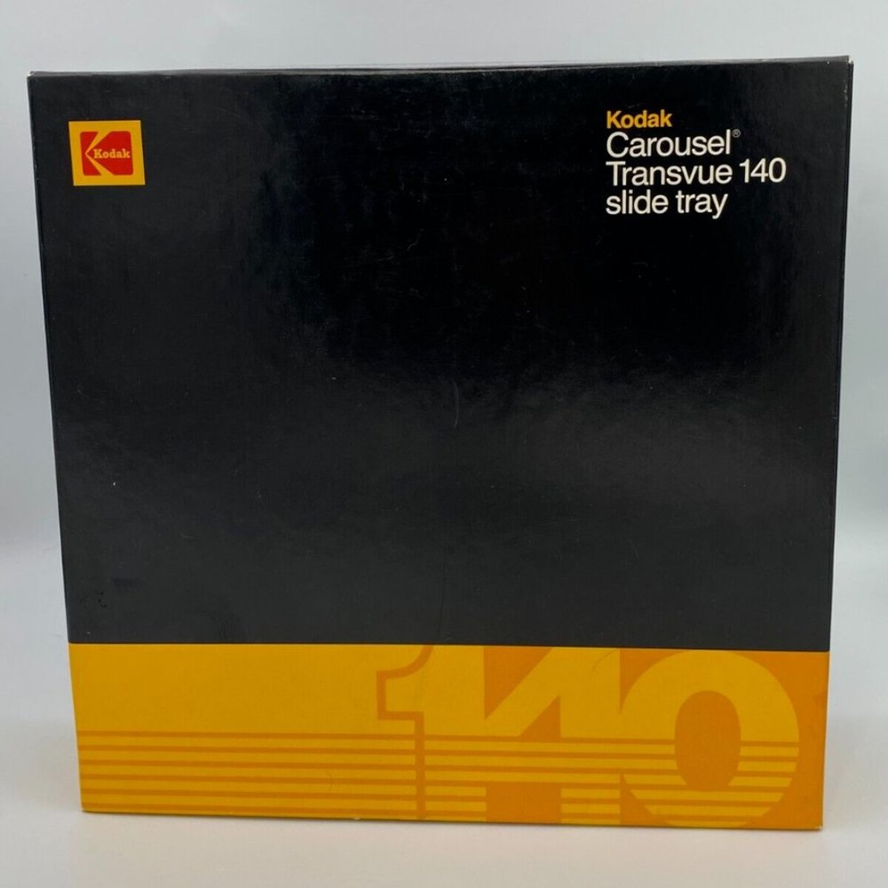 Kodak Carousel Transvue 140 Projector Slide Tray Original Box Manual 1988 VTG